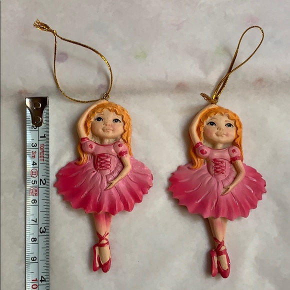 unbranded Other - Lot of 2 ballerina Christmas Xmas tree ornaments